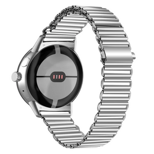 Bracelet en Acier Trempé Smartwatch Google Pixel Watch 1 & 2 gris argent 