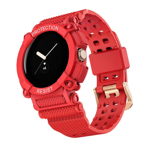 Bracelet de Protection Solide Smartwatch Google Pixel Watch 1 & 2 rouge