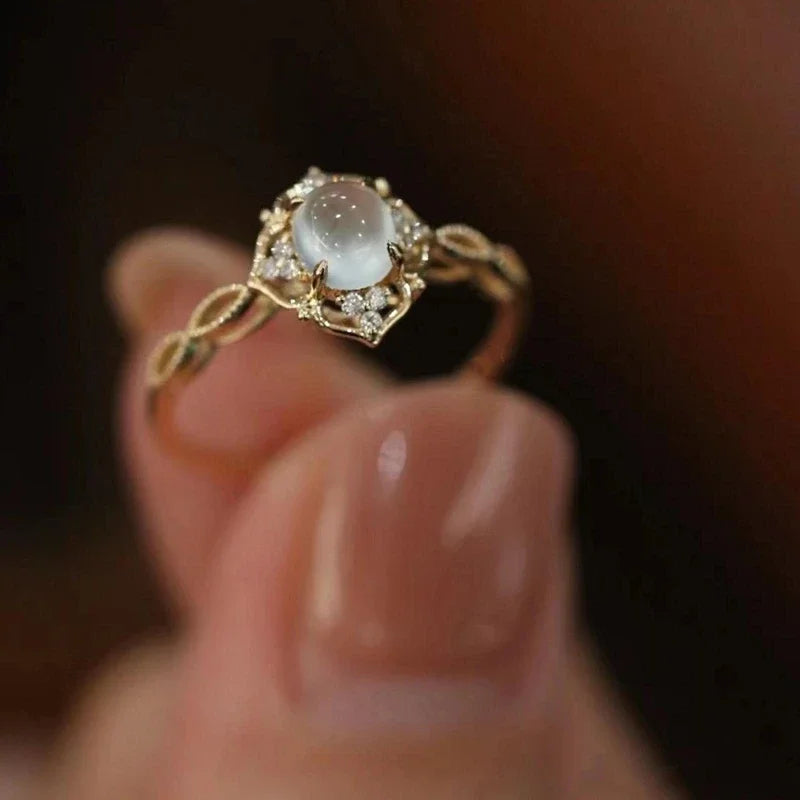 Bague Anneau pour Femme Pierre de Lune