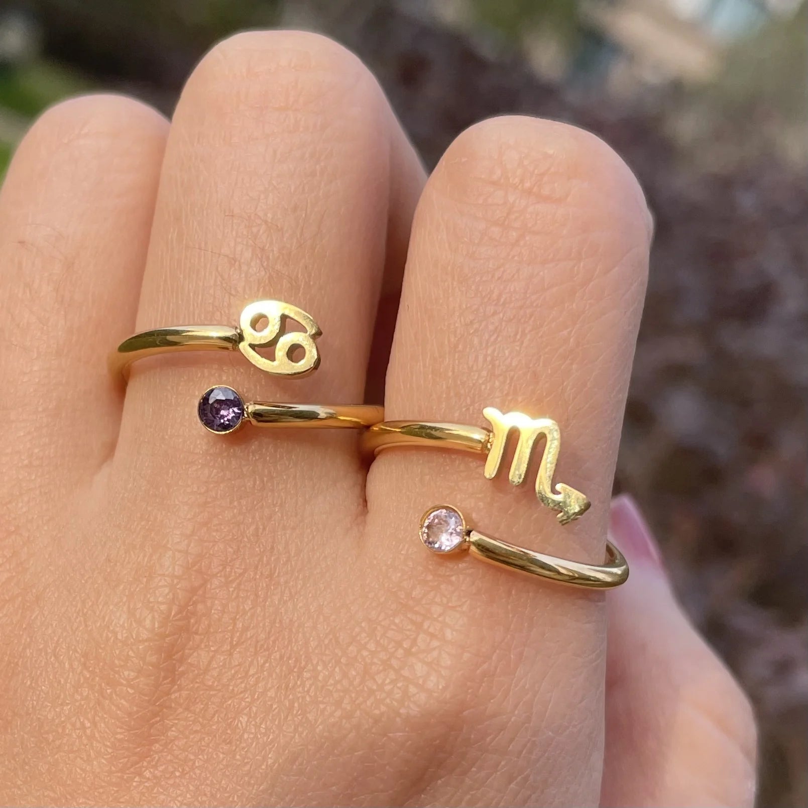 Anillo de Oro con Signo del Zodiaco 12 Constelaciones – Artistika