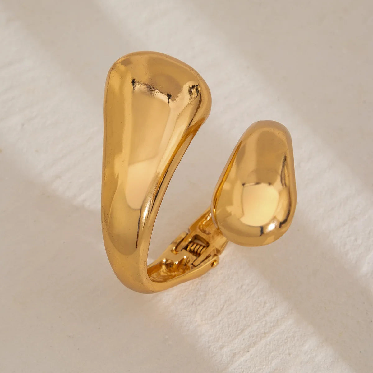 Grand Bracelet Gourmette Goutte d'Eau or