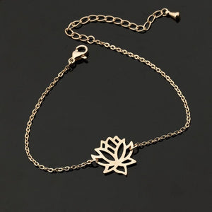 Bracelet Fleur de Lotus Argent