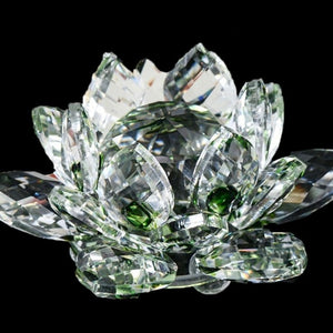 Ornement Fengshui en Verre Crystal  "Fleur de quartz" - Guérison, Bouddhisme, Méditation