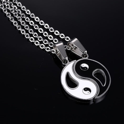 Colliers Pour Couples Pendentif Barre Yin Yang[n12359