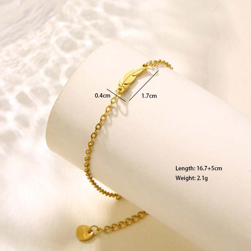 Bracelet avec Plume Femme