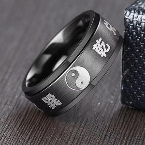 Bague Yin Yang couleur Noir