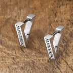 Wikinger Runenohrringe für Männer und Frauen Nordisch silber