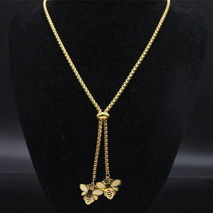 Collier Pendentif Abeille Or