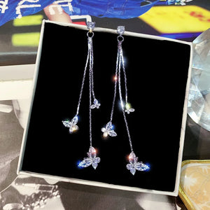 Boucles d'Oreilles Papillon Femme argent