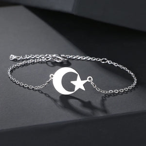 Bracelet Etoile et Lune argent