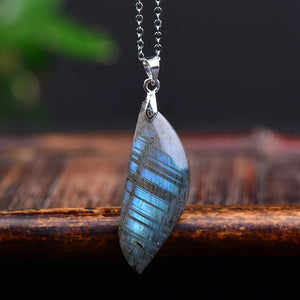 Collana con ciondolo labradorite