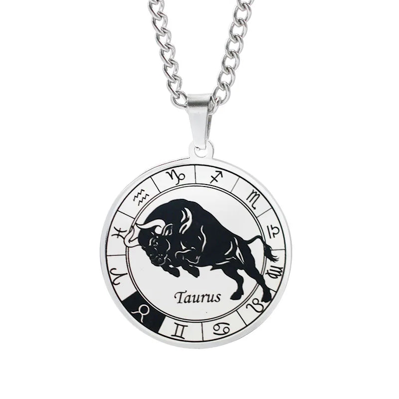 Collier Horoscope Pendentif Constellations du Zodiaque Argent taureau