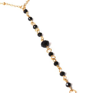 Chaîne de Décolleté Femme Collier Noir or