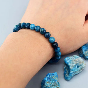 Bracciale in apatite blu