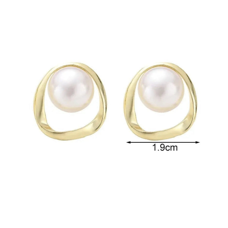 Boucles d'Oreilles Clou avec Perle