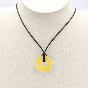 Collier avec Pendentif Fleur Style Romantique jaune 