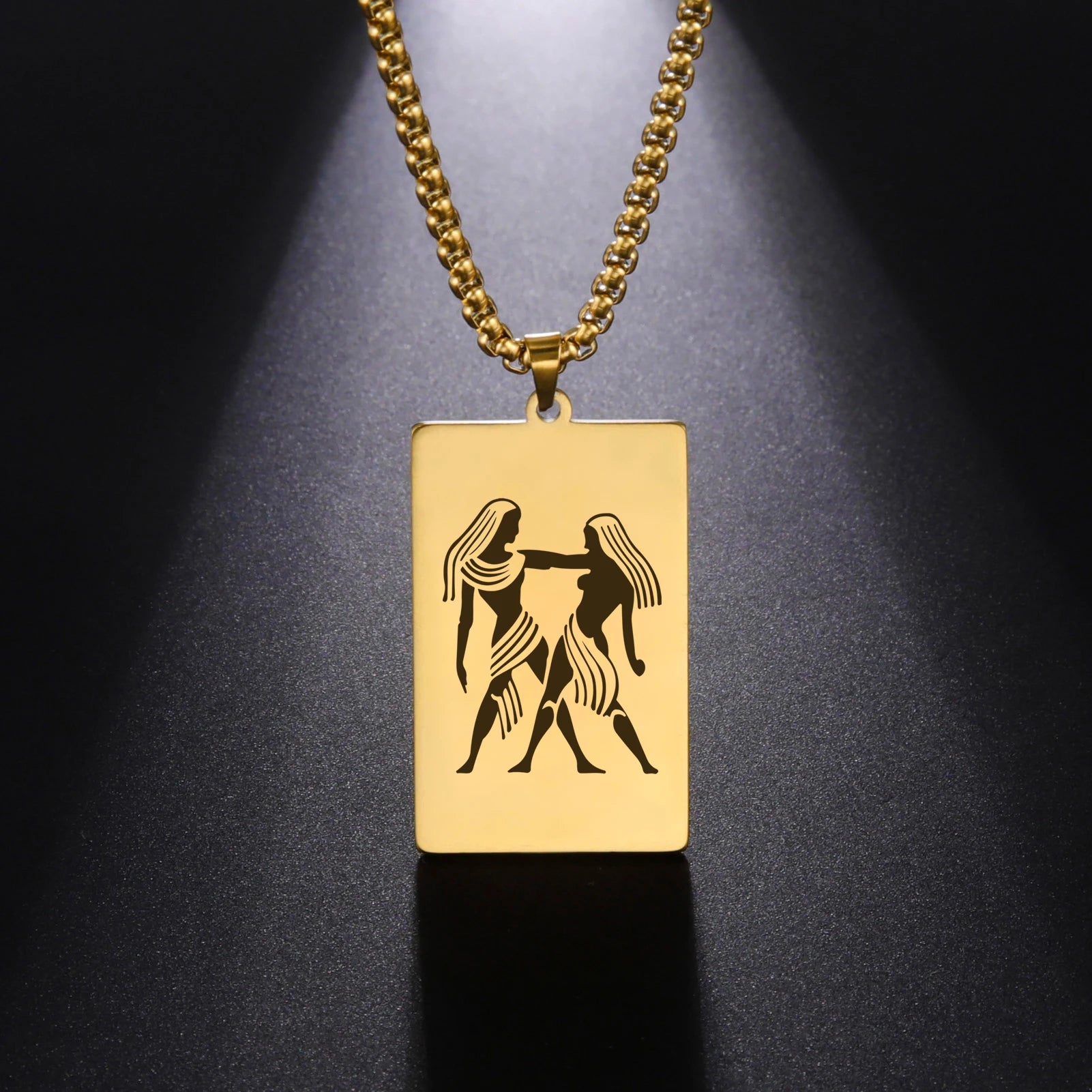 Collier avec Pendentif Elégant Signe du Zodiaque Astrologique