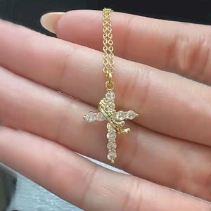 Collier Pendentif Croix & Couronne or