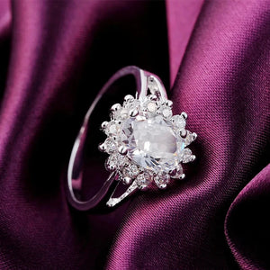 Bague Anneau Fleur en Crystal