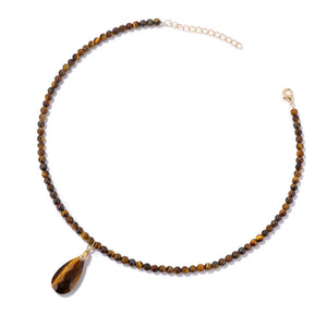 Collier Pierre Oeil de Tigre & Pendentif