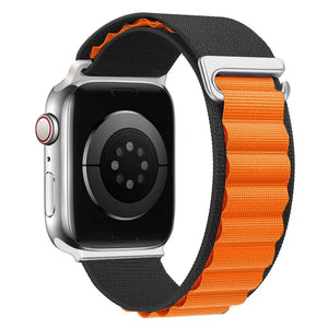 Bracelet Apple Watch à Boucle Sport noir orange