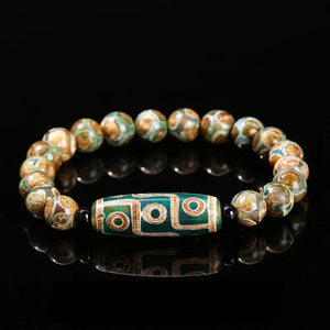 Bracelet Gourmette en Pierres D'Agate Bouddhiste