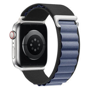 Bracelet Apple Watch à Boucle Sport noir bleu