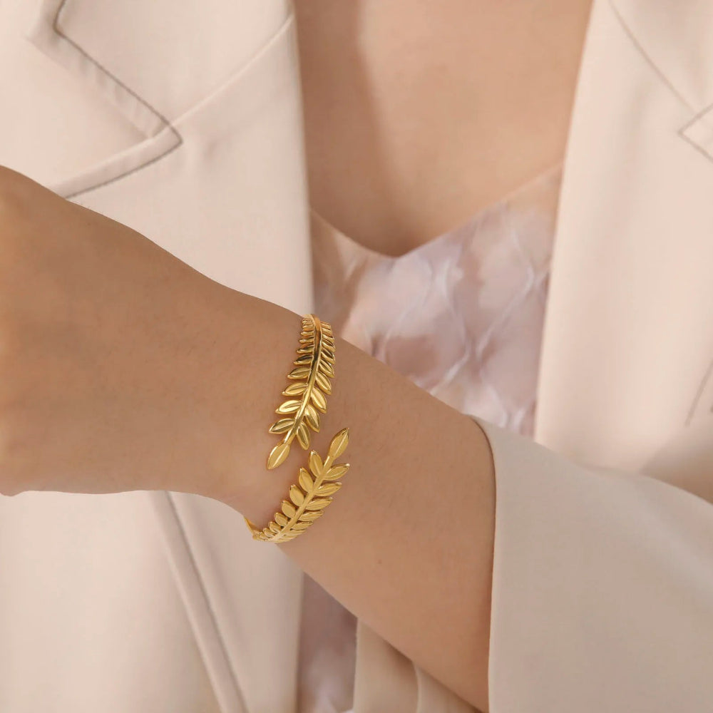 Bracelet Feuille de Laurier or