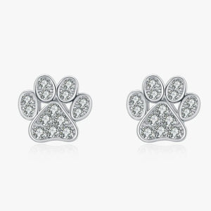 Boucles d'Oreilles Patte Zircon Argent 