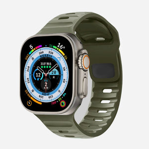 Bracelet Apple Watch en Silicone Chirurgical vert