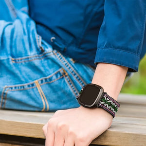 Curea elastică din nailon pentru Fitbit Versa 3 Versa 4 Sense 2 