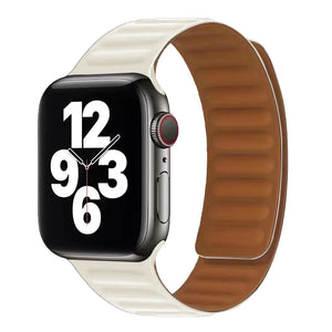 Bracelet Apple Watch à Fermoir Magnétique beige