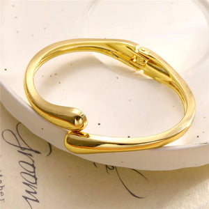 Fin Bracelet Gourmette Goutte d'Eau or