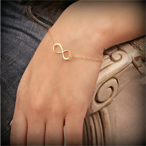 Bracelet Infini Discret or