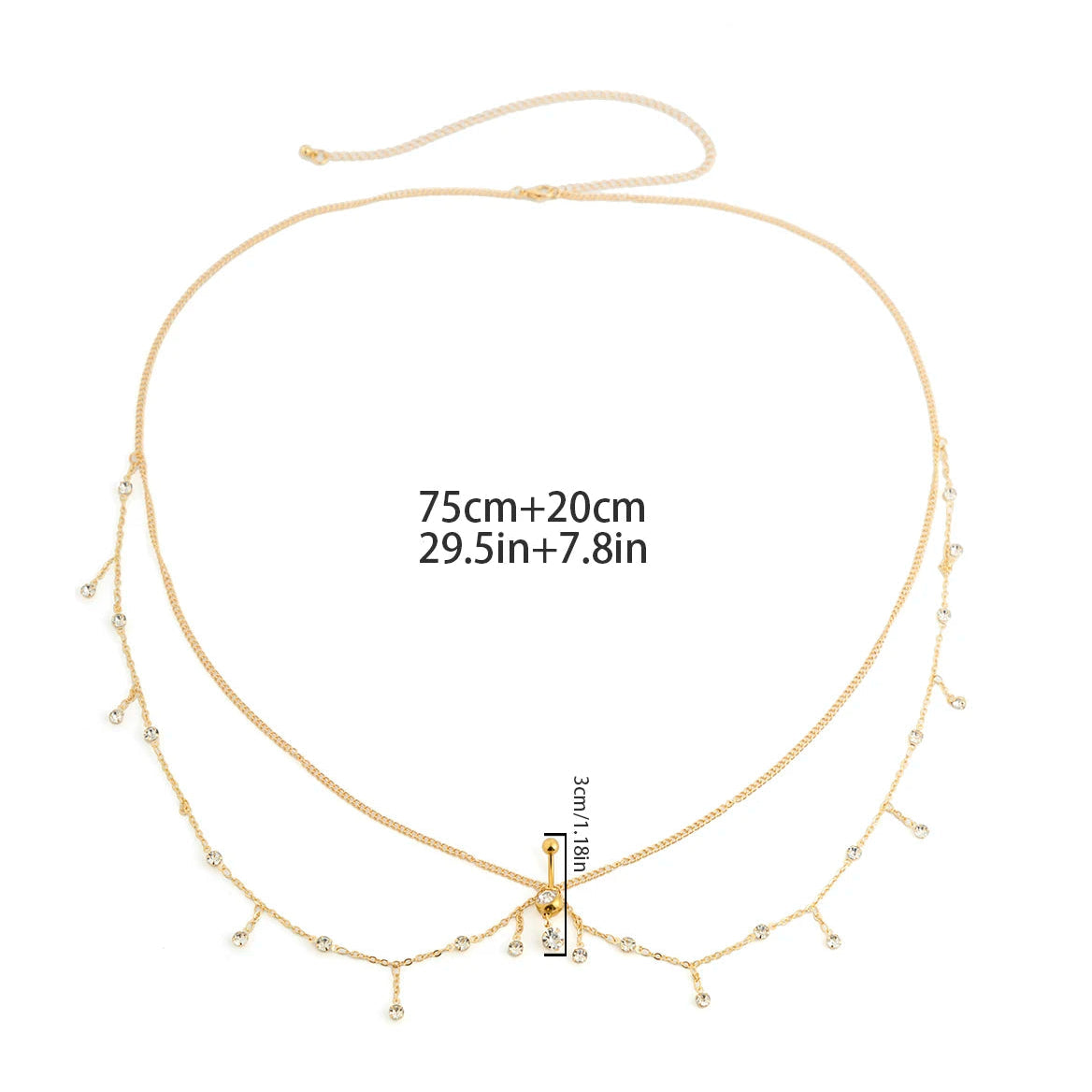 Chaîne de hanche et nombril - bijou de taille et ventre pour femme