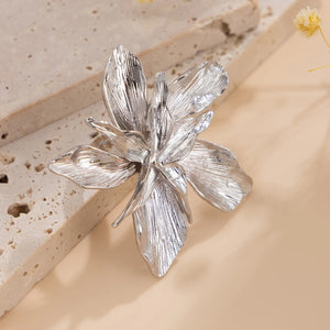 Bague Anneau Grande Fleur argent