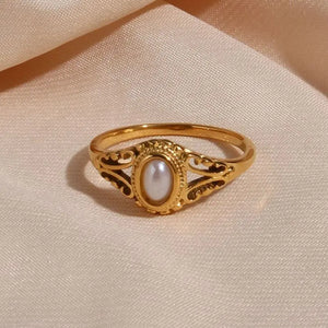 Bague Femme de Style Vintage avec Perle