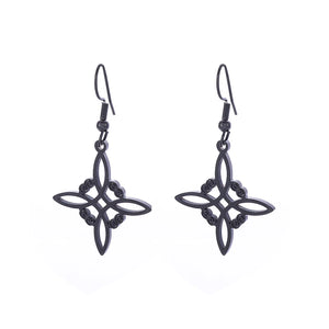 Boucles d'Oreilles Noeud de Sorcière Pendantes de Protection Femme Wiccan