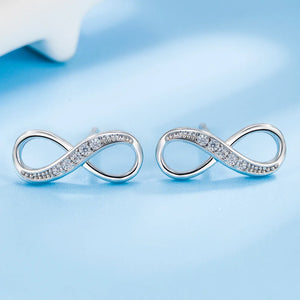 Boucles D'Oreilles Infini Zircon