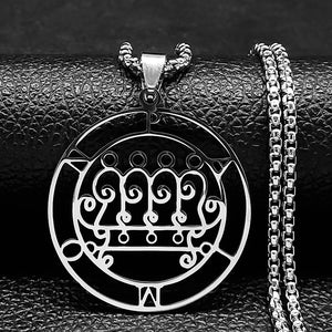 Collier Satanique Pendentif Esprit Démoniaque paimon