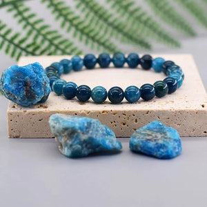 Bracciale in apatite blu