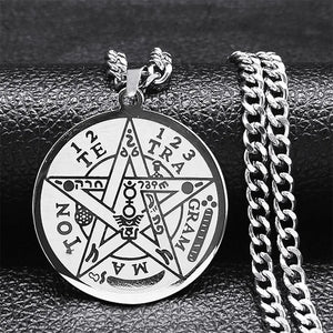 Collier Pentagramme Pendentif Tetragramme Solomon