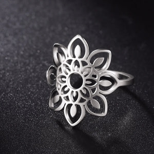 Bague Mandala Femme Chevalière argent