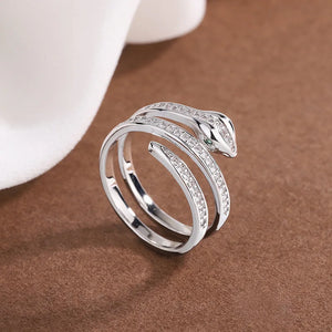 Bague Serpent Reptile Femme argent