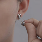 Boucles d'oreilles créoles squelette de scorpion et tête de mort
