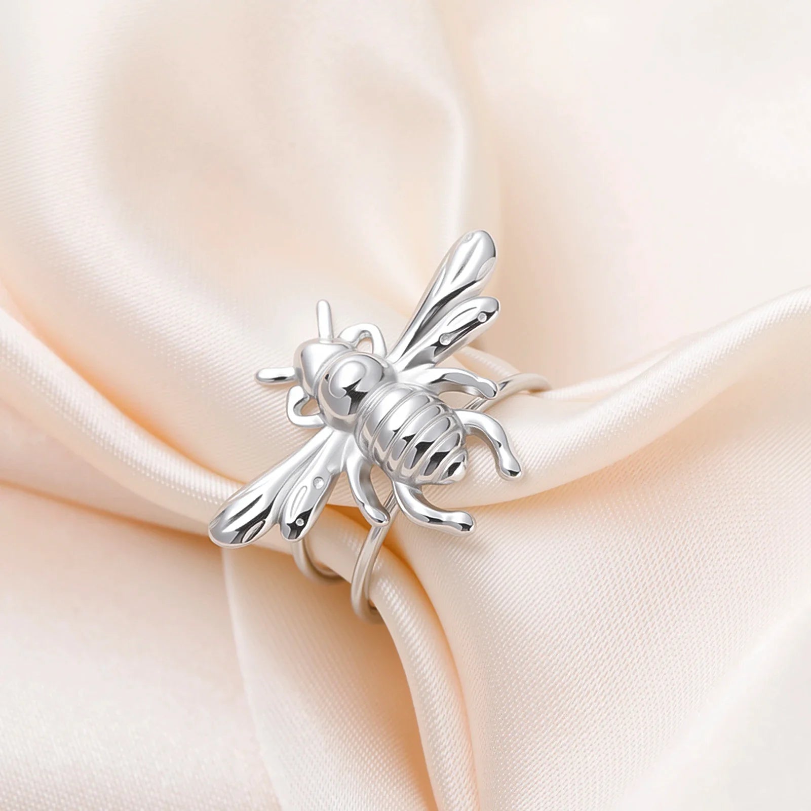 Bague abeille pour femme argent