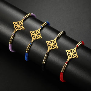 Bracelet Noeud de Sorcière Femme Gourmette Protection Wiccan