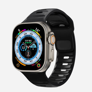 Bracelet Apple Watch en Silicone Chirurgical noir