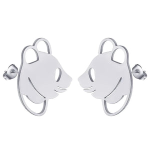 Boucles D'Oreilles Panda Discret Argent