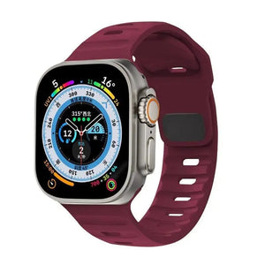 Bracelet Apple Watch en Silicone Chirurgical bordeau